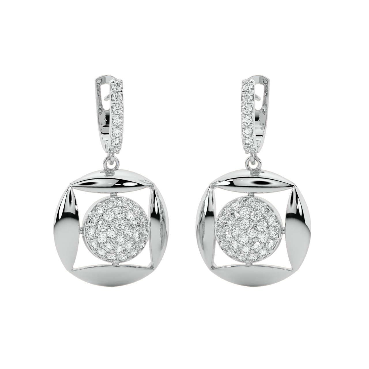 Valeska Round Diamond Earrings